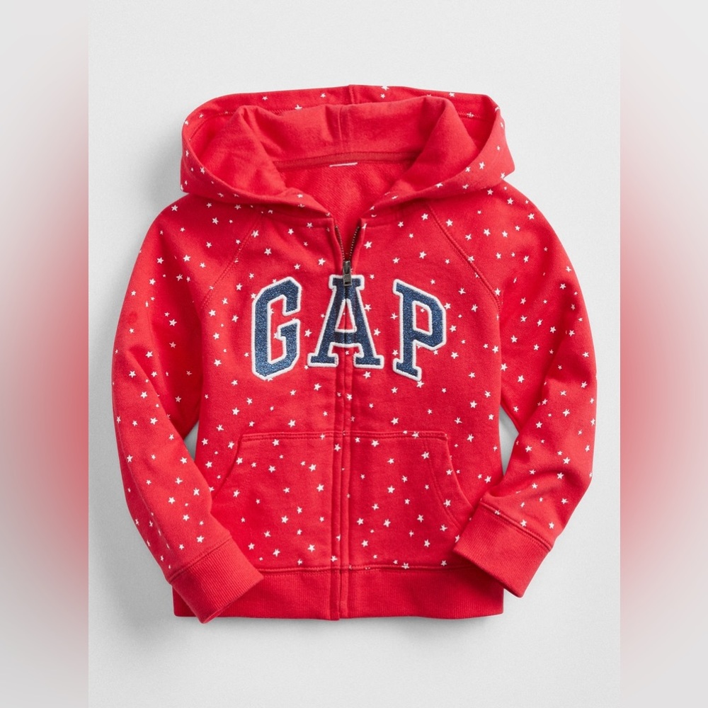 NWT GAP Print Logo Hoodie in French Terry